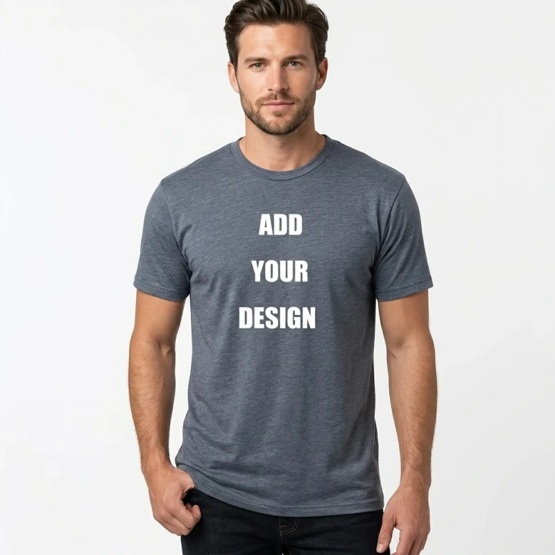 Tri-Blend-Tshirt-Mens-Performance-Heather-Grey-T-Shirts-Men-Graphic-T-shirt-Unisex
