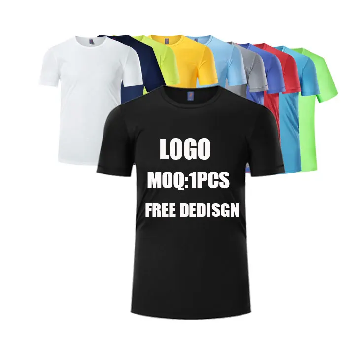Tshirt-Manufacturers-Custom-Screen-Printed-Blank-Plain-100-Polyester-Short-Sleeve-T-Shirt-White-T-Shirt-for-Sublimation-Printing