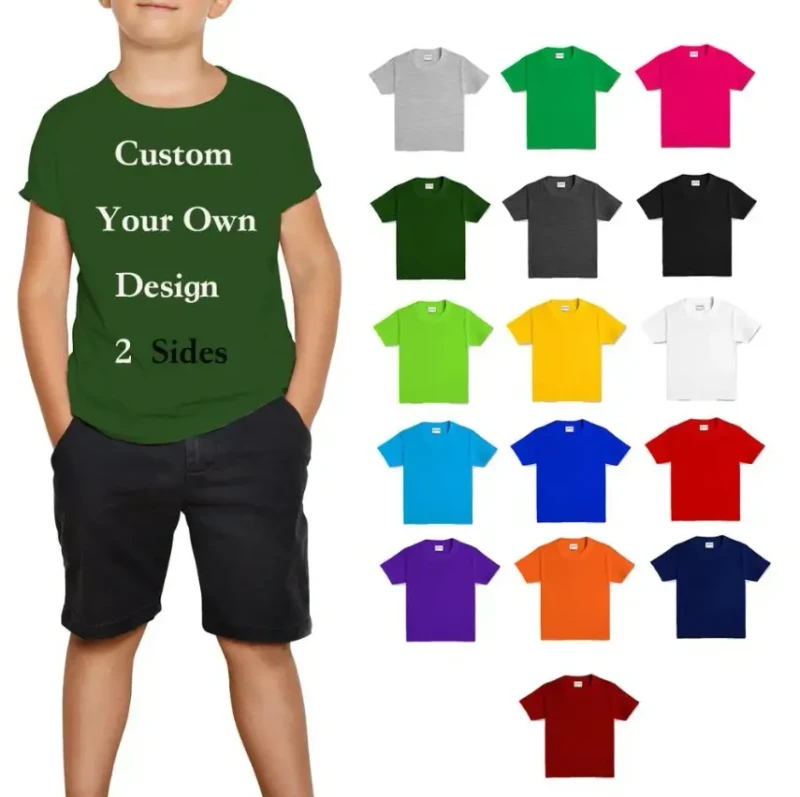 Tshirts-190g-100-Cotton-Drop-Shoulders-Streetwear-Kids-Tshirt-DTF-T-shirt-Oversized-T-shirt
