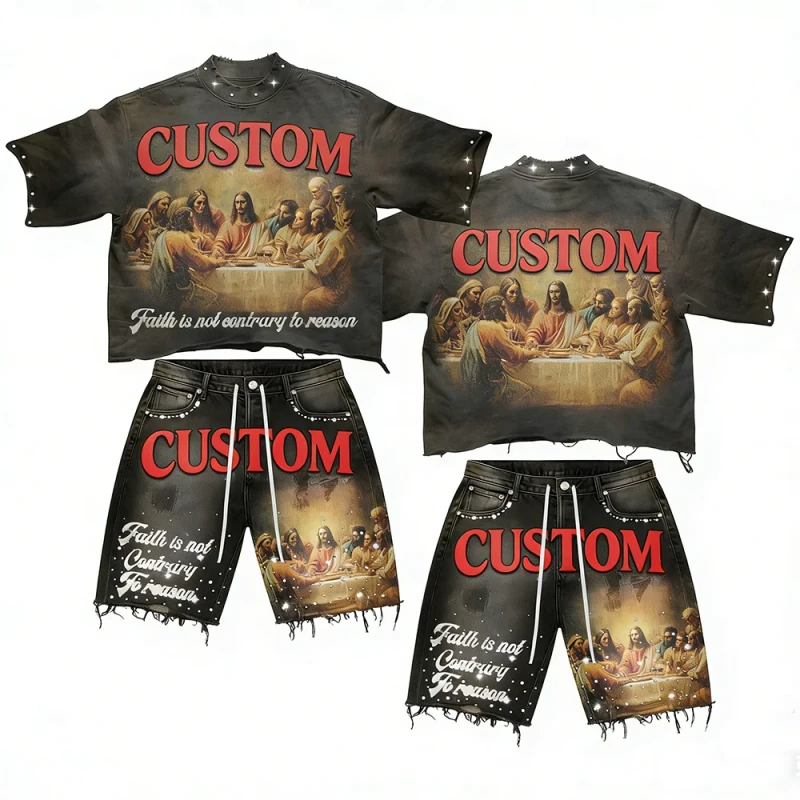 US-Free-Tax-Custom-Logo-Printed-Tshirt-Manufacture-300-Gsm-Vintage-Oversized-Tshirts-Coton-Custom-Prints