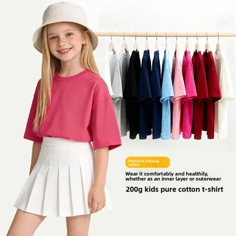 Unisex-100-Cotton-Short-Sleeve-Casual-T-shirt-200g-Combed-Cotton-Soft-Breathable-Solid-Color