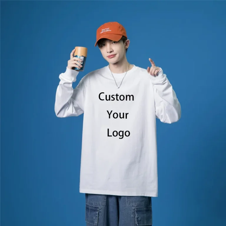 Unisex-230g-Oversize-Long-Sleeve-T-Shirts-Custom-High-Quality-100-Cotton-Long-sleeved-Blouse-for-Custom-logo-Men