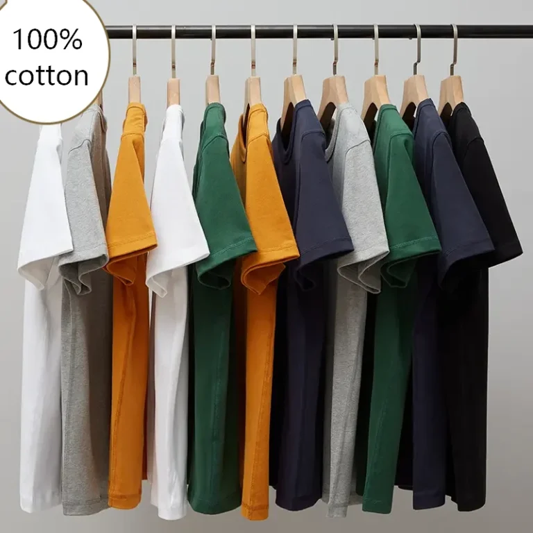 Unisex-250Gsm-High-Quality-Fitness-T-Shirt-Short-Sleeve-Plus-Size-Mens-and-Womens-Print-T-Shirt