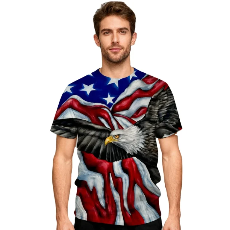 Unisex-3D-American-Flag-Print-Tshirt-Summer-Casual-Short-Sleeve-Tee-Round-Neck-T-Shirt-for-Men-and-Women