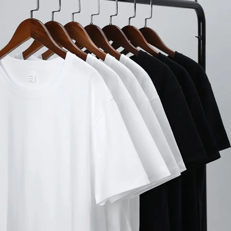 Unisex-Crew-Neck-T-Shirt-100-Cotton-Casual-Solid-Pattern-220-Grams-Knitted-Fabric-Crewp-T-shirts-Anti-pilling-Anti-Wrinkle-1
