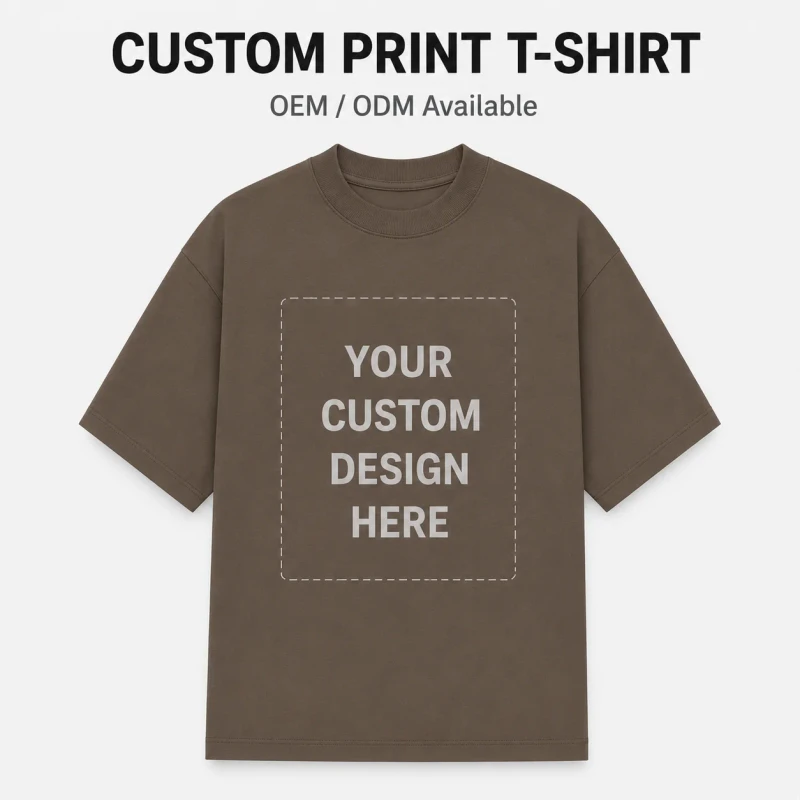 Unisex-Custom-Logo-T-Shirts-Mens-Casual-Sports-Style-Flock-Printing-100-Cotton-Short-Sleeve-Durable-and-Stylish