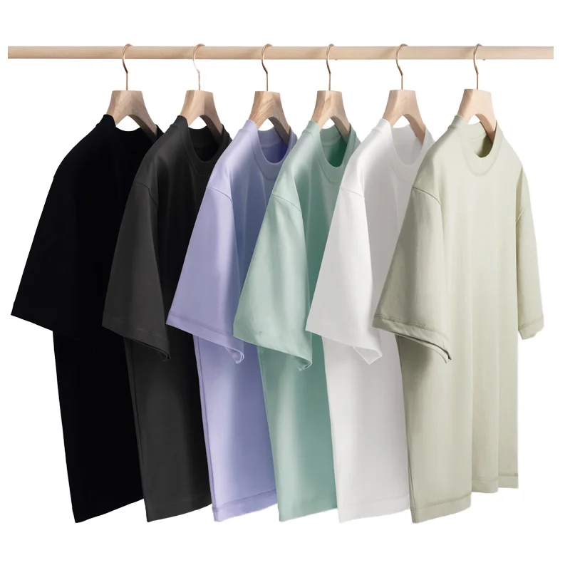 Unisex-Customized-Cotton-T-Shirts-High-Quality-Casual-Ts-with-Solid-Pattern-Various-Colors-and-Silk-Screen-Printing