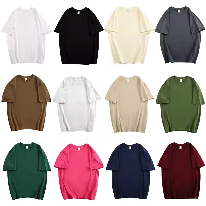 Unisex-Heavyweight-Graphic-T-Shirt-100-Cotton-Drop-Shoulder-Boxy-Oversized-for-Puff-Print-Custom-Mens-Knitted-Top