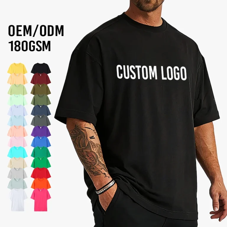 Unisex-High-Quality-180gsm-100Cotton-Custom-Logo-Printing-Blank-O-Neck-Plus-Size-Mens-T-shirts