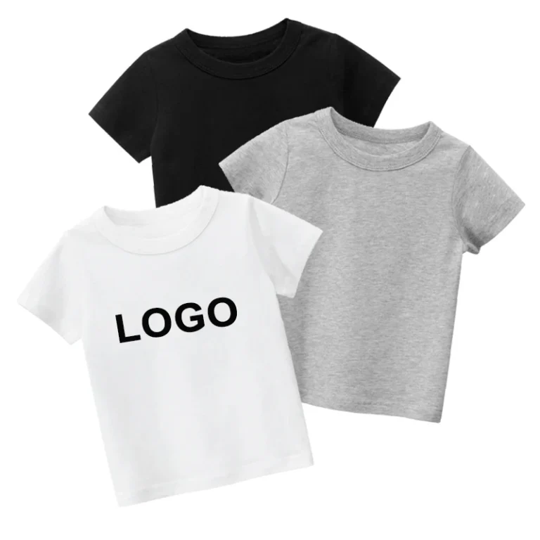 Unisex-Organic-Cotton-T-Shirt-for-Babies-and-Toddlers-White-Crew-Neck-Short-Sleeves-Summer-Tops-100-Cotton-for-Boy-or-Girl