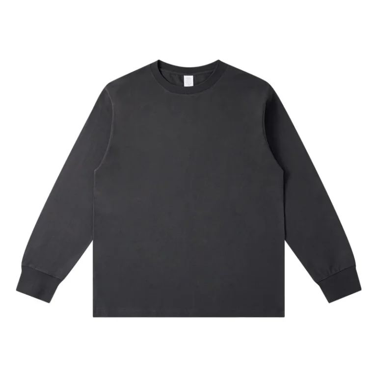 Unisex-Oversize-Long-Sleeve-T-Shirt-Custom-High-Quality-Heavy-Weight-Cotton-230g-Solid-Pattern-Fashionable-Mens-Neck-Top