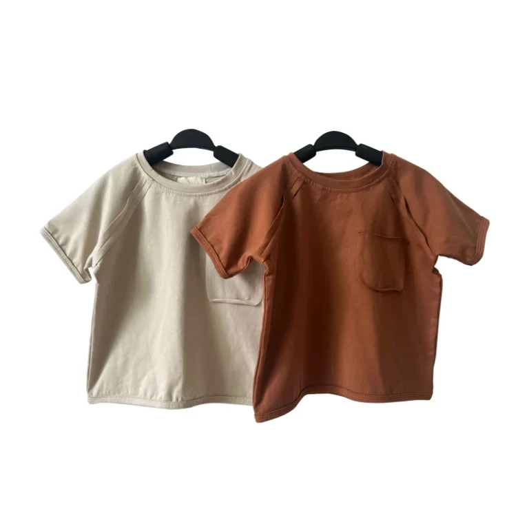 Unisex-Solid-Color-O-Neck-T-Shirt-Baby-Short-Sleeve-Clothing-Girls-T-Shirts-Tops-for-Kids