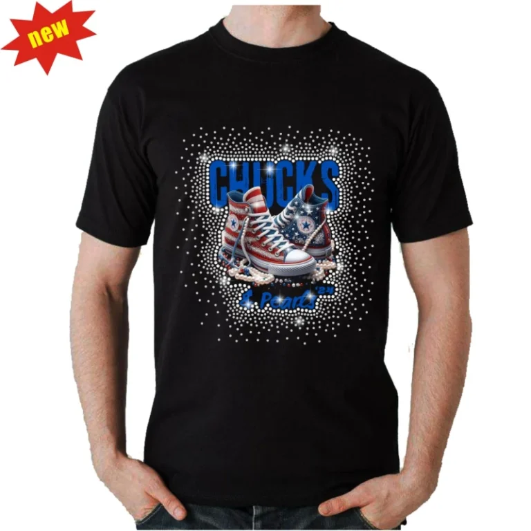 Unisex-Washable-Eco-Friendly-Breathable-180g-Cotton-T-Shirt-Custom-with-Shiny-Rhinestone-Logo-Comfortable-Regular-Fit-1