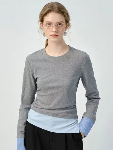 Vega-Chang-Spring-Comfortable-Casual-Womens-T-shirts-Contrast-Long-Sleeve-Crop-Tops-Tee