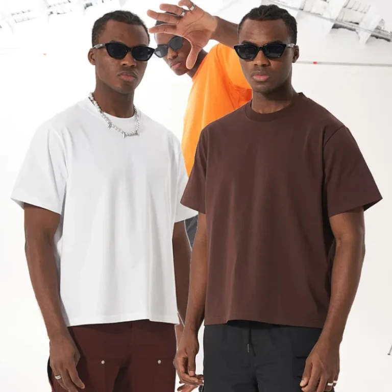 Versatile-New-Short-Boxy-Fit-Style-Pure-Cotton-O-Neck-Eco-Friendly-T-Shirt-American-Vintage-Brand-240g-Heavyweight-Drop-Mens