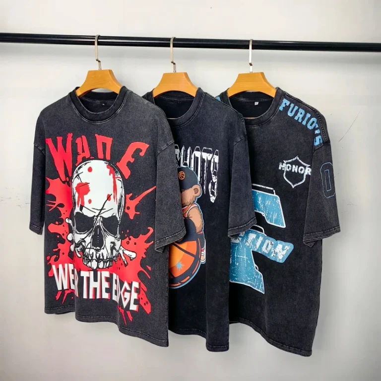 Vintage-Acid-Wash-Unisex-Graphic-T-shirt-Oversized-Custom-Clothes-Men-T-shirt