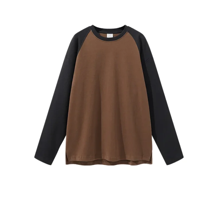 Warm-Comfortable-Mens-Womens-Long-Sleeve-T-Shirt-Elastic-Base-Layer-Color-Block-Raglan-Sleeves-Neck-De-Gong-Trend-Plus-Size