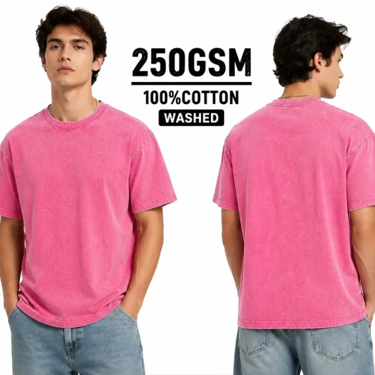 Washed-Vintage-Mens-T-Shirt-250gsm-Heavy-Cotton-O-Neck-Short-Sleeve-Custom-Logo-Streetwear-Casual-Oversized-Tee