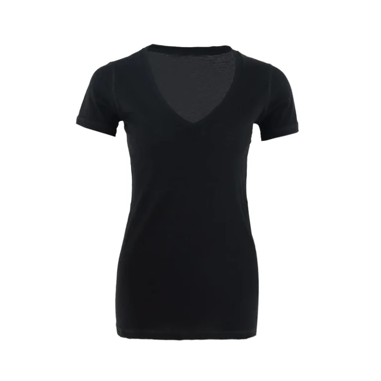 Women-Classic-V-Neck-Short-Sleeve-T-Shirt