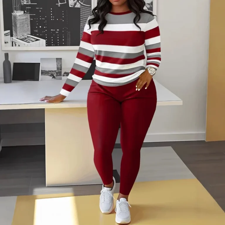 Women-Crew-Neck-Long-Sleeve-Shirt-T-shirt-2-Piece-Sets-Loose-Casual-Womens-Suit-Tracksuit