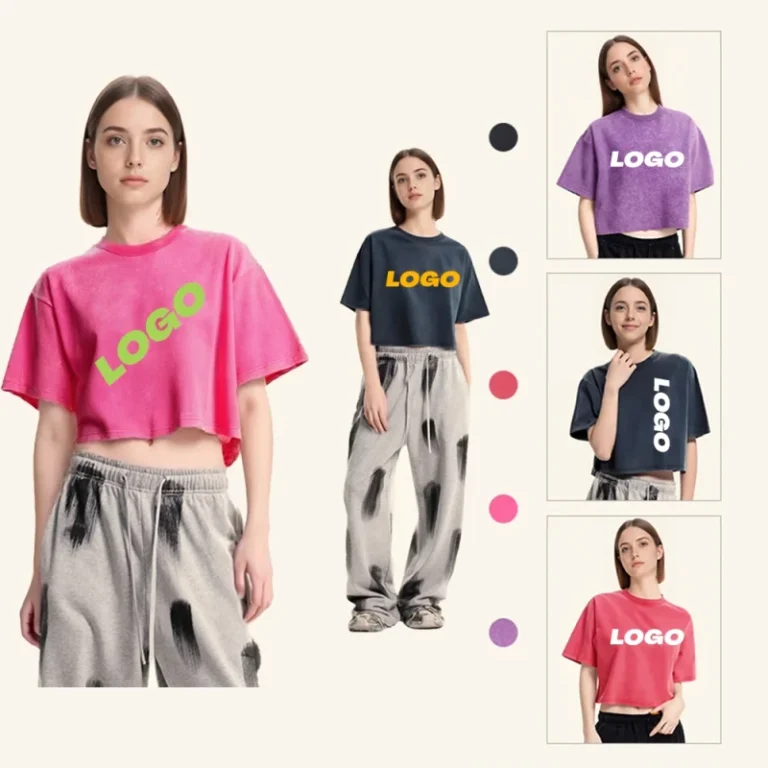 Women-Cropped-Tops-Acid-Wash-Short-Sleeve-T-Shirt-Baggy-Cotton-Tee-Vintage-Round-Neck-Basic-Tees-Casual-Shirts