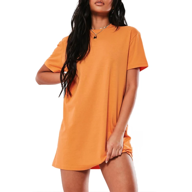 Women-Oversize-T-Shirt-Dress-Custom-Logo-Print-Womens-T-shirt