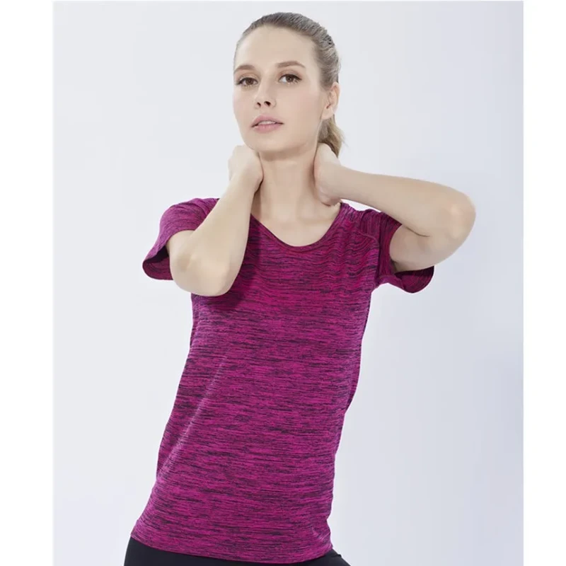 Women-Summer-100-Polyester-Casual-Sport-Short-Sleeves-T-Shirt-Breathable-Eco-Friendly-Solid-Running-Fitness-Workout-Tops