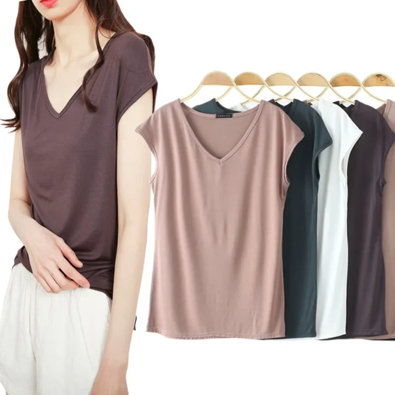 Women-Summer-Factory-Direct-Sales-V-Neck-Women-T-Shirt-Custom-Women-T-Shirt-for-Sale