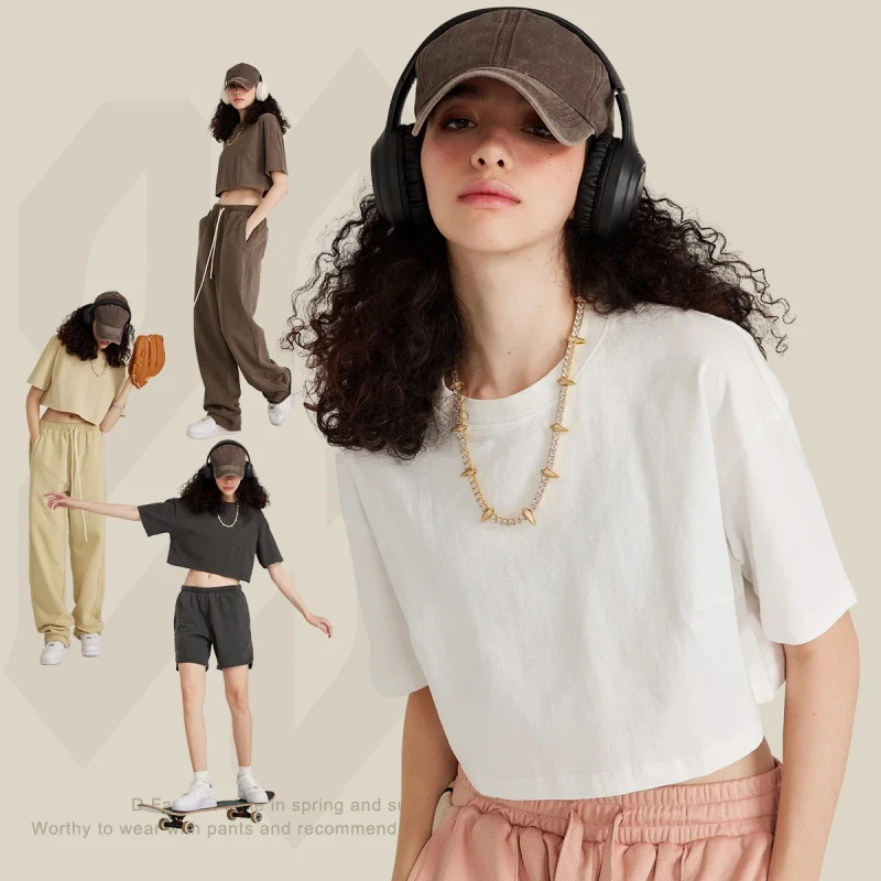 Women-T-Shirt-Streetwear-Tees-White-T-Shirt-Short-Sleeves-Sexy-Top-Ladies-Crop-Tee-Slim-Fit-Tshirt