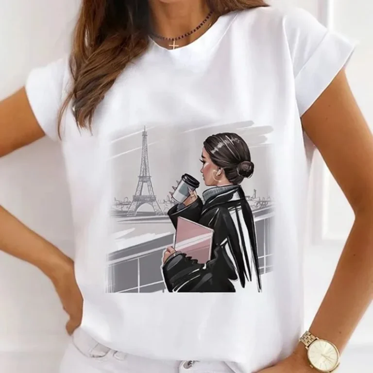 WomenS-Plain-T-Shirt-Short-Sleeve-Love-Graphic-Printed-T-shirt-Beautiful-Girls-Casual-Blouse-Ladies-O-Neck-Work-Soft-Tops