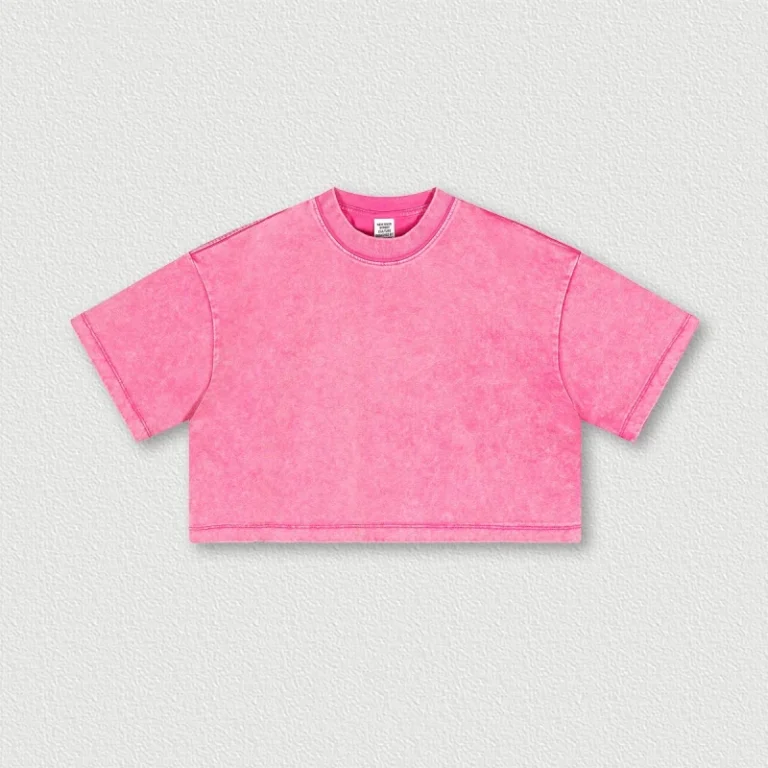 Womens-Acid-Washed-100-Cotton-Short-Sleeve-T-Shirt-Custom-Vintage-Style-Breathable-Casual-Tee
