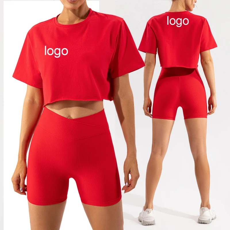 Womens-Casual-Running-Fitness-Top-Loose-Sports-T-Shirt-for-Summer-Short-Sleeve-Yoga-Clothes-for-Outdoor-Plain-Dyed-Knitted