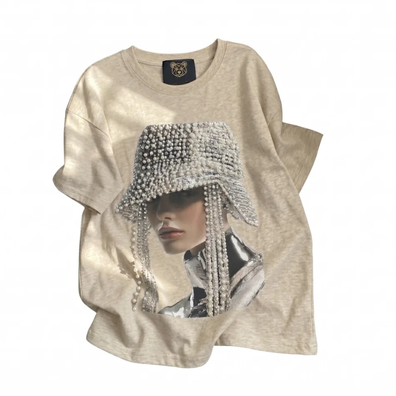 Womens-Crew-Neck-Oversized-Short-Sleeve-T-shirt-100-Cotton-DTG-Printed-Breathable-Summer-Casual-Street-Graphic-T-shirt