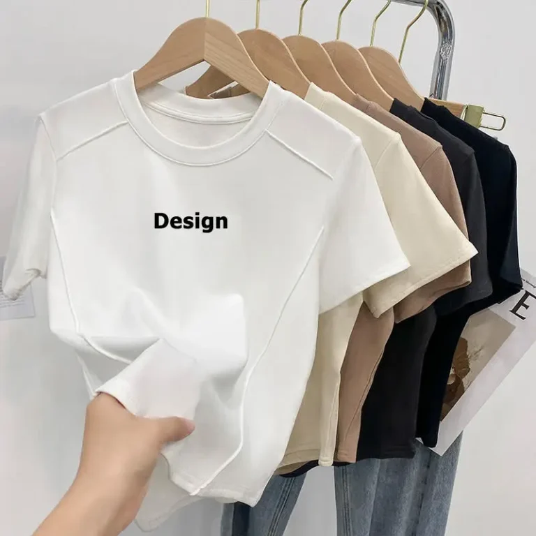 Womens-Crop-Top-Tight-Fit-Quick-Dry-Customized-Fabric-Cropped-Round-Neck-T-Shirt