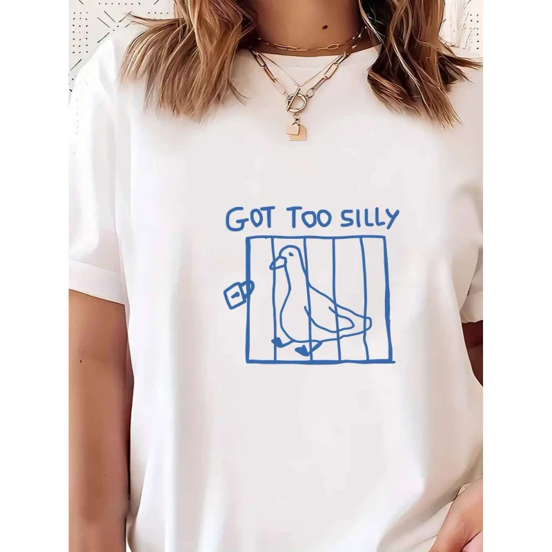 Womens-Cute-Printed-Short-Sleeve-T-Shirt-Soft-Spandex-Polyester-Quick-Dry-Eco-Friendly-Regular-Fit-Casual-Top