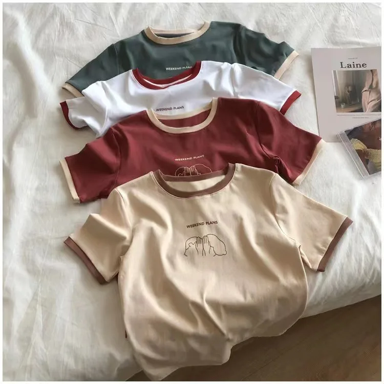 Womens-Lightweight-Printed-Short-sleeved-T-shirt