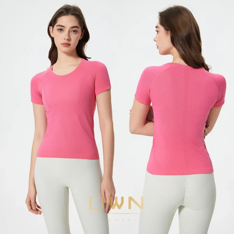 Womens-Lightweight-Summer-Yogawear-Quick-Drying-Thin-Cut-Pilates-Training-Fitness-T-Shirt-for-Running-Short-Sleeved-Yoga-Outfit