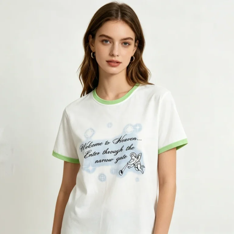 Womens-O-Neck-T-Shirts-100-Cotton-Casual-Short-Sleeve-Street-Wear-Girls-t-Shirt