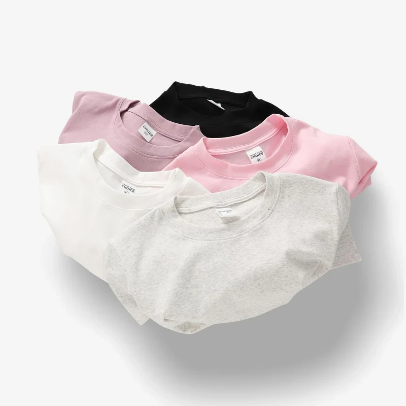 Womens-Off-Shoulder-230G-Cotton-Spandex-Slim-Fit-Short-Crew-Neck-Short-Sleeve-T-Shirt-Solid-Color-Sassy-Girl-Outfit-1