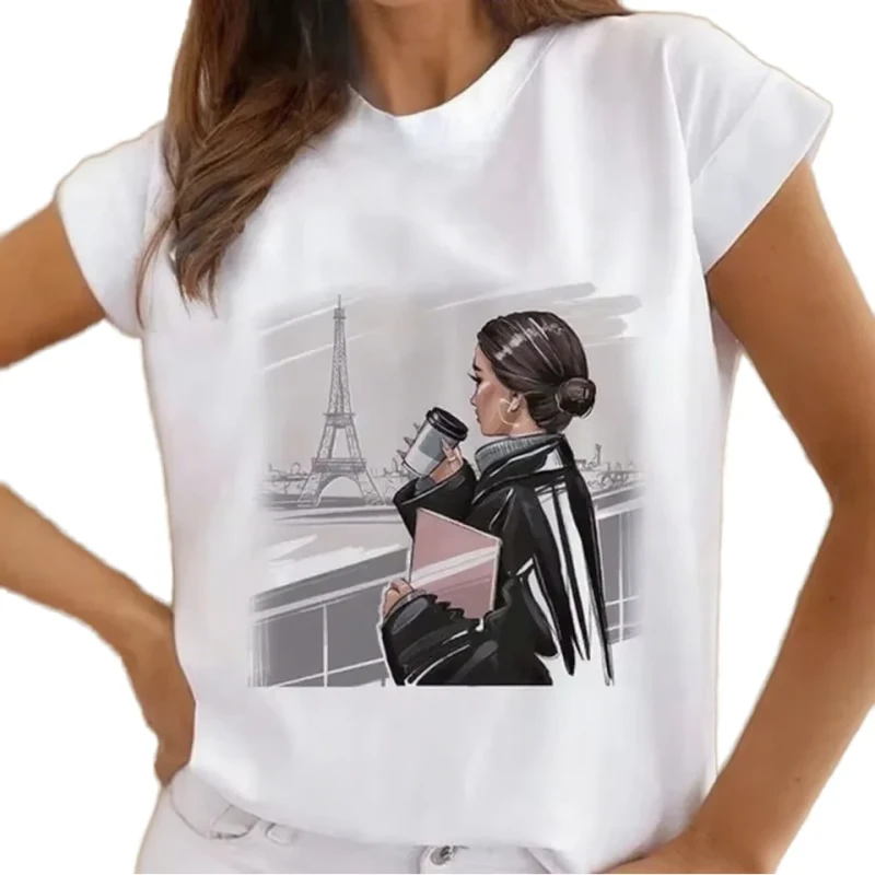 Womens-Plain-T-Shirt-Short-Sleeve-Love-Graphic-Printed-T-shirt-Casual-Blouse-Ladies-O-Neck-Soft-Tops