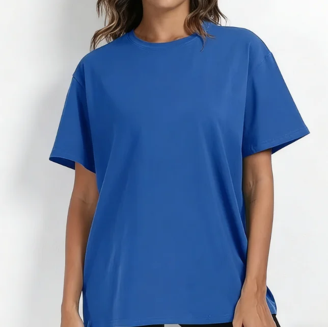 Womens-Short-Sleeve-Plaid-Modal-T-Shirt-Breathable-Quick-Dry-Casual-Summer-Wear-Custom-logo-t-Shirt
