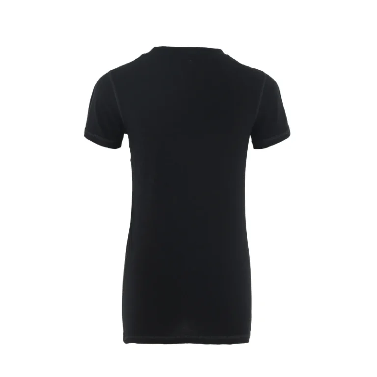 Womens-Solid-Color-Round-Neck-Short-Sleeve-Casual-T-Shirt-Long-Style