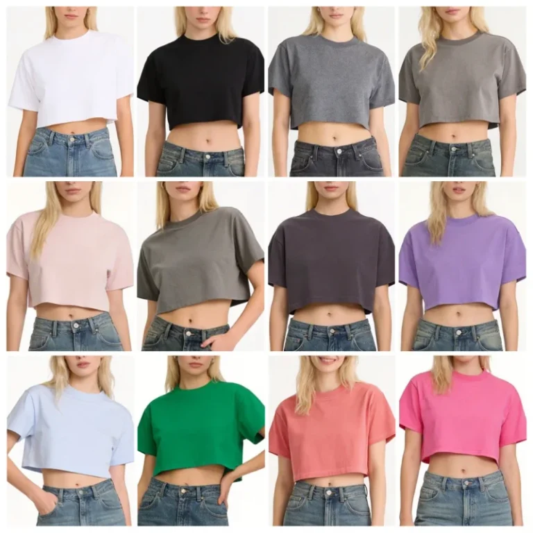 Womens-Style-Hot-Girl-Loose-Crop-Round-neck-Short-sleeved-Solid-Cotton-Casual-T-shirt-Exposed-Shoulders-Cleavage-Drop-Shoulder