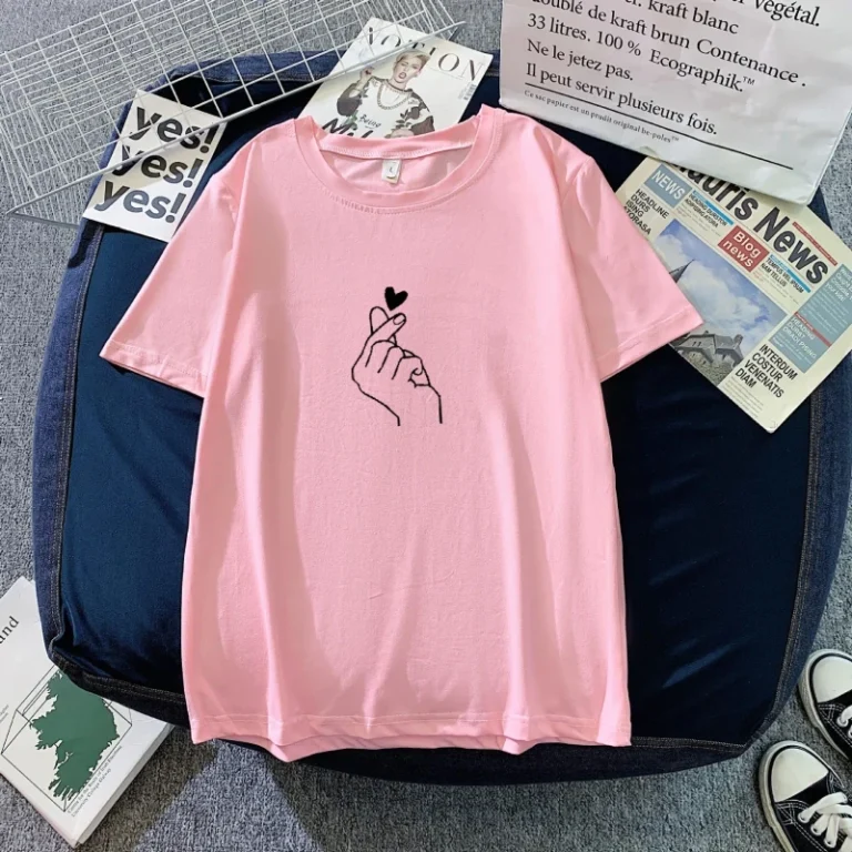 Womens-Summer-Love-Print-T-Shirt-Loose-Round-Neck-Short-Sleeve-Breathable-Casual-T-Shirt