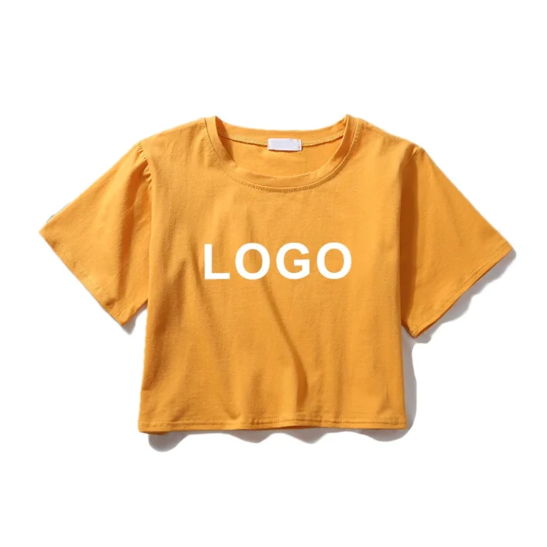 Womens-T-shirt-Custom-Logo-Printing-Embroidery-Short-Sleeve-Crop-Top