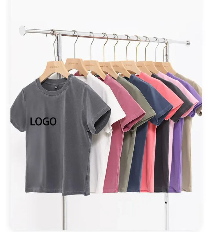Womens-Tee-Shirt-Breathable-Round-Neck-Fitness-T-Shirts-Short-Sleeved-100-Cotton-Tshirts
