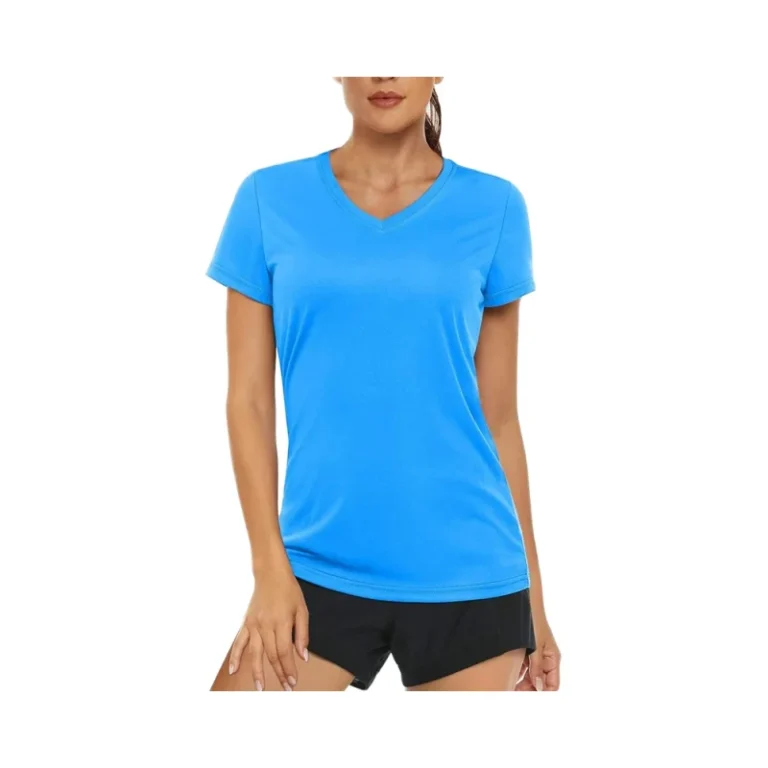 Womens-UPF-50-Sun-Protection-Athletic-T-Shirts-V-Neck-Short-Sleeve-Quick-Dry-Tee-Tops-in-Summer-Size-2XL