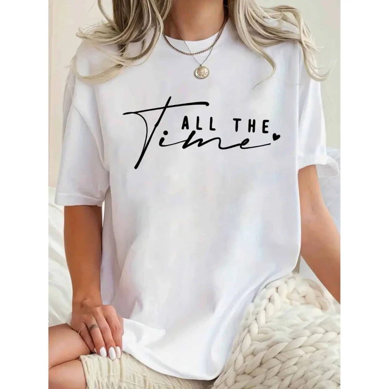 Womens-XXS-Casual-Short-Sleeve-T-Shirt-with-Printed-Pattern-Soft-Spandex-Polyester-Blend-Quick-Dry-Eco-Friendly-Regular-Fit