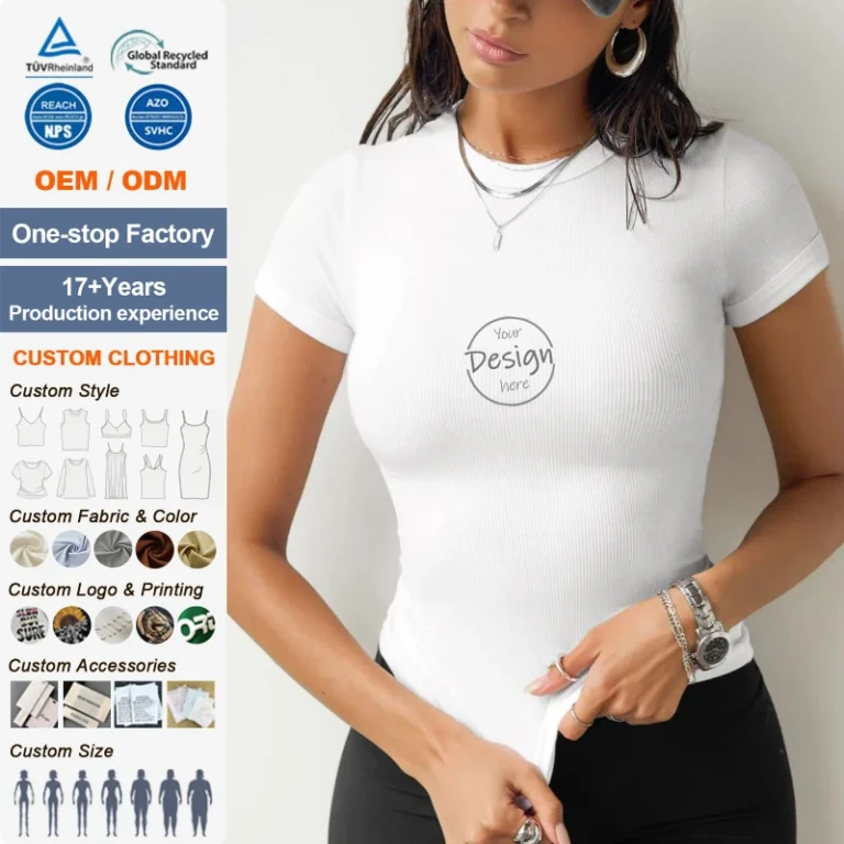 Womens-Y2K-T-Shirt-Ribbed-Slim-Fit-Crop-Top-Short-Sleeve-Tee-Solid-Color-Baby-Tee-Low-MOQ
