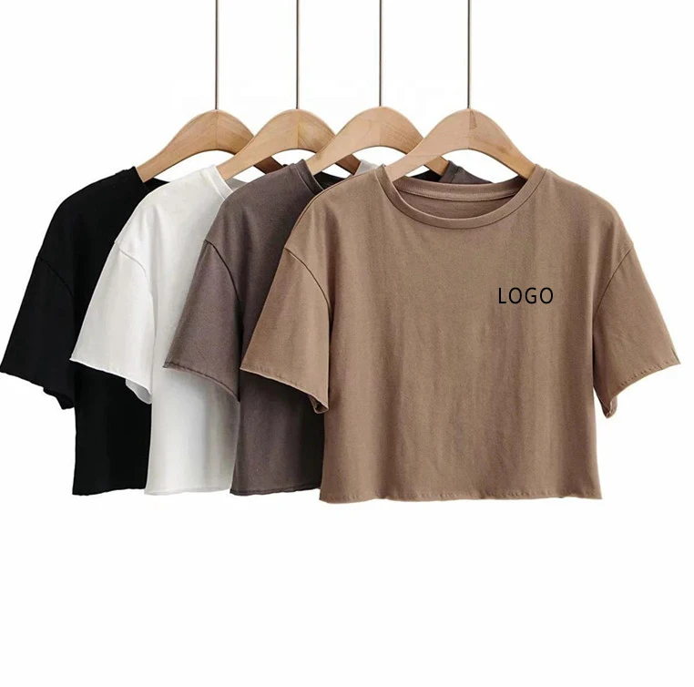 Y2K-Custom-Logo-Print-Breathable-Short-Sleeve-Fitness-Crop-Tops-Women-Plain-Blank-Baby-Tees-Summer